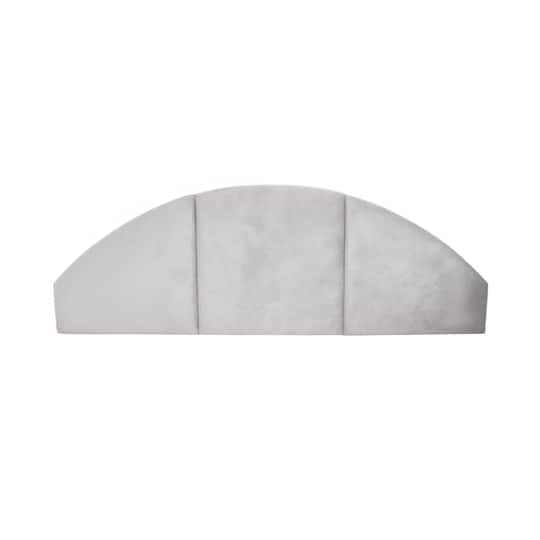 Hello Honey® NoSom Gray Upholstered Velvet Panel Arched Headboard, King